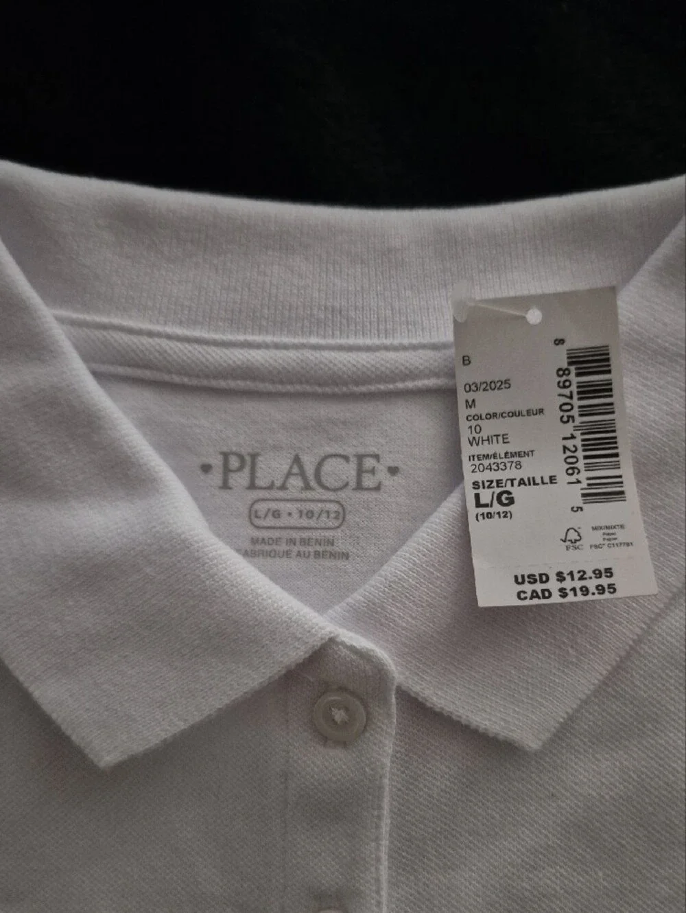 The Childrens Place classic white